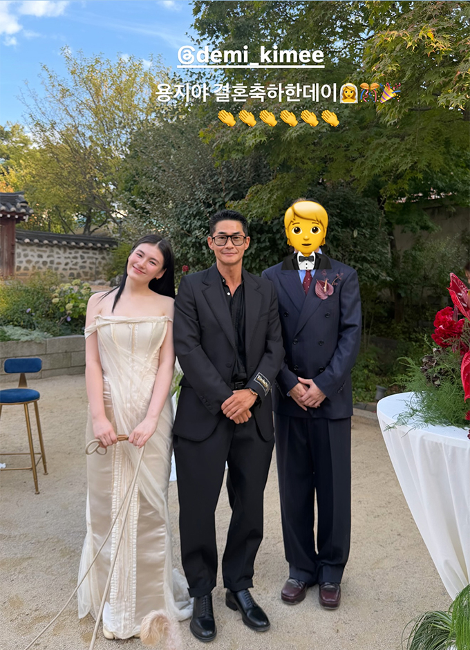 배우 김용지가 10월의 신부가 됐다. 김용지의 결혼은 지난 11일 동료 배우들의 SNS(소셜미디어)를 통해 알려졌다. /사진=배정남 인스타그램
