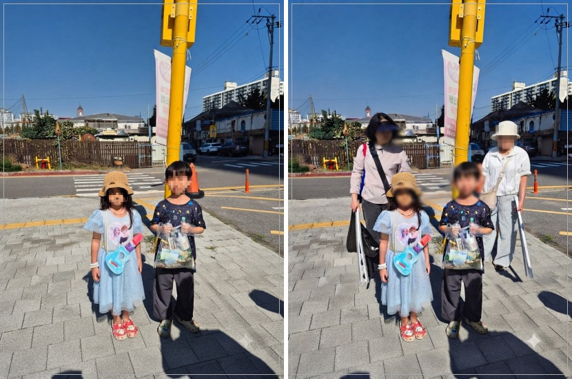 길거리 청소 봉사활동에 자발적으로 고사리손을 보탠 어린 남매의 사연이 누리꾼들에게 감동을 안겼다. /사진=보배드림 캡처