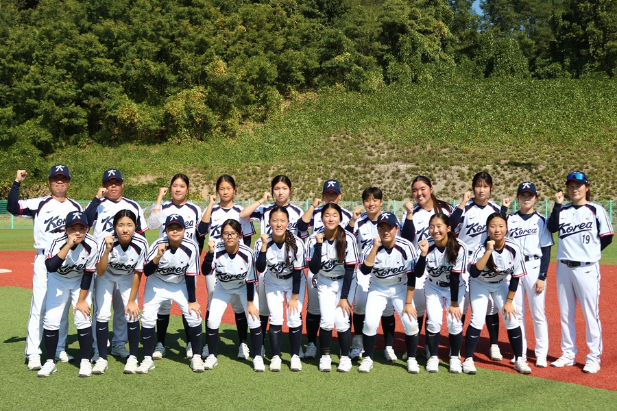 U-15 소프트볼 국가대표팀. /사진=대한야구소프트볼협회