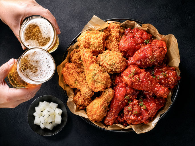 한국식 치킨이 세계 각국의 튀김 요리를 제치고 1위에 오른 데 이어 한국 음식 순위에서도 비빔밥과 갈비 등을 제치고 정상을 차지했다. 기사 이해를 돕기 위한 사진./사진=게티이미지뱅크