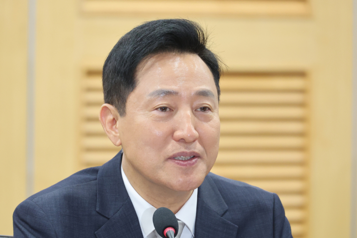 오세훈 서울시장이 7일 서울 여의도 국회 의원회관에서 열린 수도권 주거혁신포럼 세미나에서 기조강연을 하고 있다./사진=뉴스1