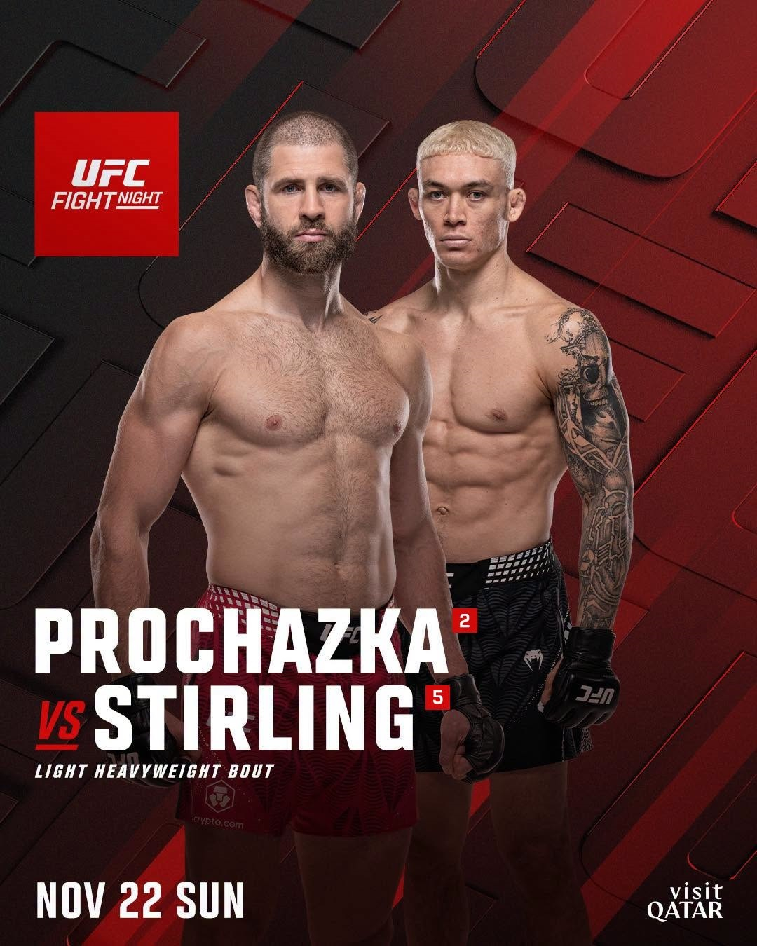 유리 프로하스카와 나바호 스털링 매치 포스터. /사진=UFC 제공