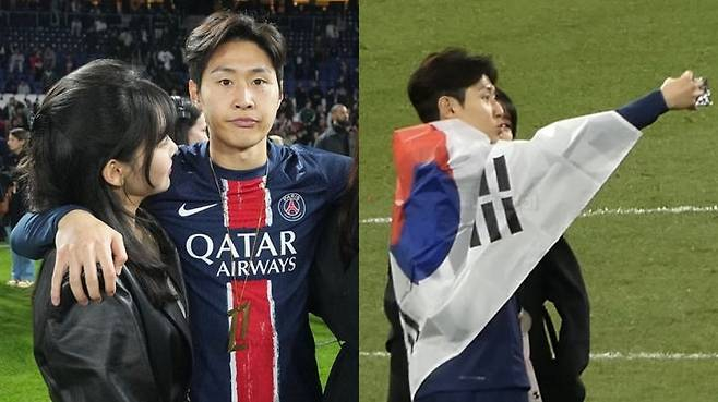 축구대표팀 갈등설에 휘말린 이강인(25·아틀레티코 마드리드)에게 악성 댓글이 쏟아지고 있다. 이강인과 그의 연인인 두산가 5세 박상효씨는 일부 악플에 직접 '좋아요'를 누르며 반응했고, 소속사는 법적 대응을 예고했다./사진=인스타그램 캡처