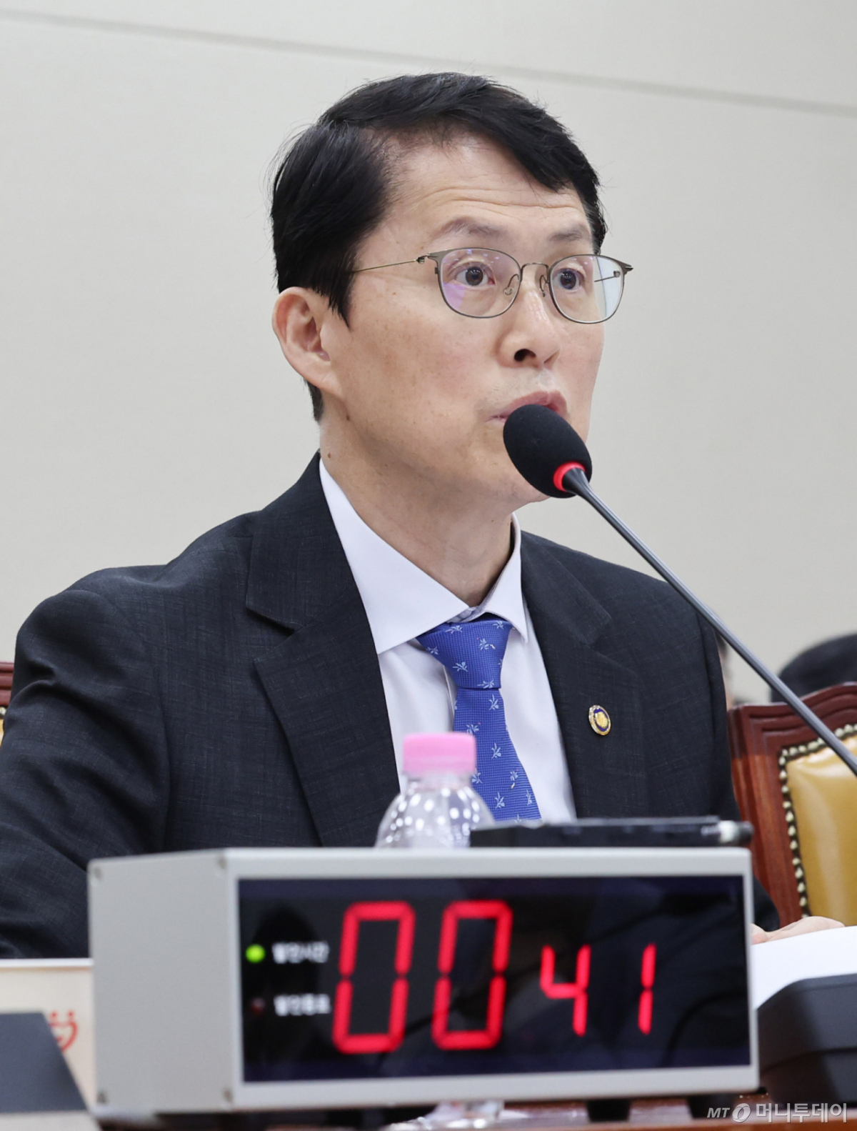 최원호 원자력안전위원회 위원장이 13일 여의도 국회에서 열린 과학기술정보방송통신위원회의 원안위 등에 대한 국정감사에 출석해 의원 질의에 답변하고 있다. 2026.10.13. /사진=뉴시스