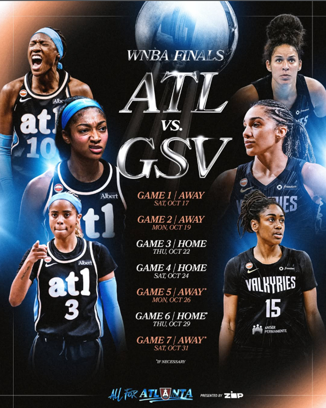 WNBA 파이널 일정. /사진=애틀랜타 드림 SNS