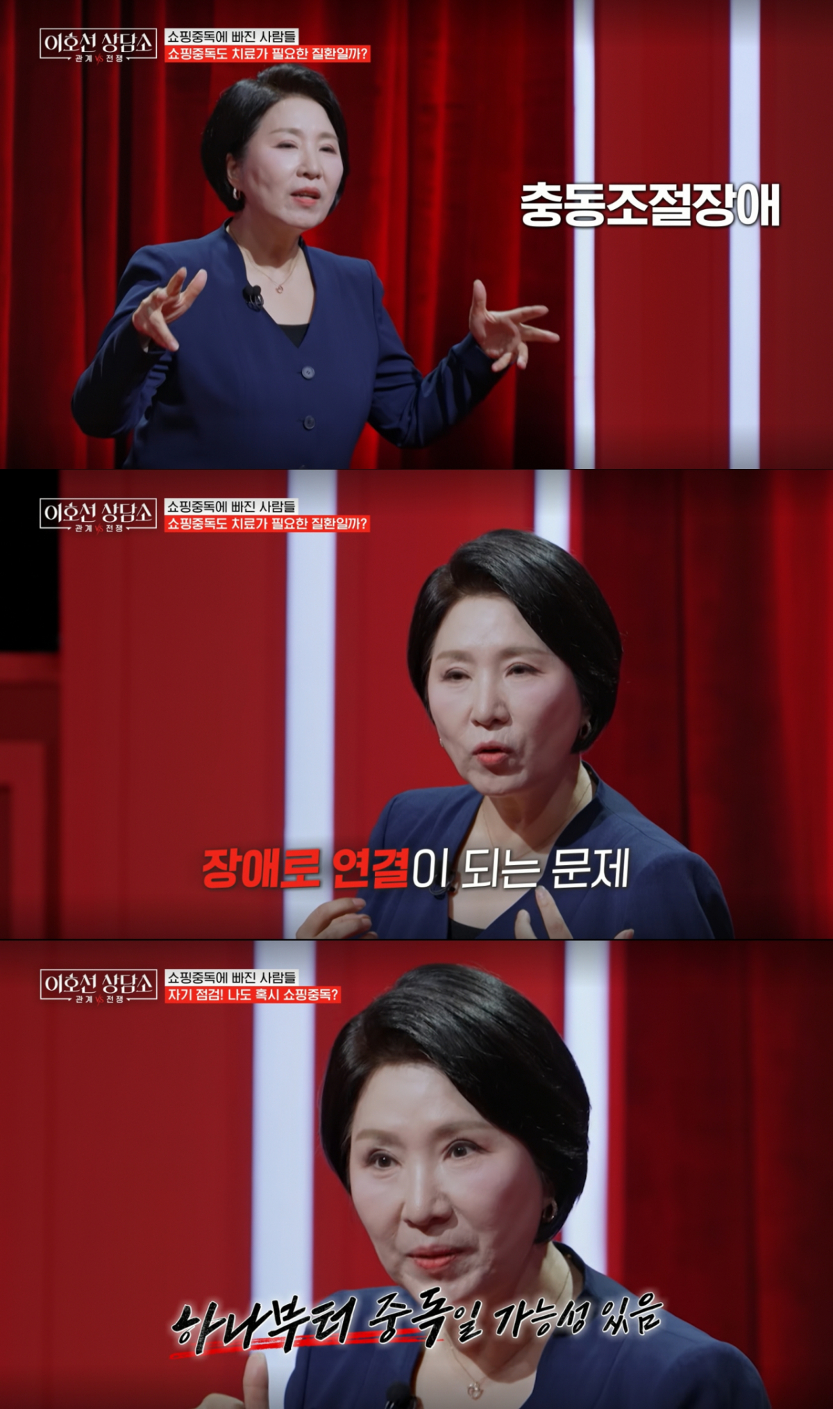 충동조절을 장애로 연결해서 분석하는 이호선. /사진=tvN STORY '이호선 상담소' 캡처