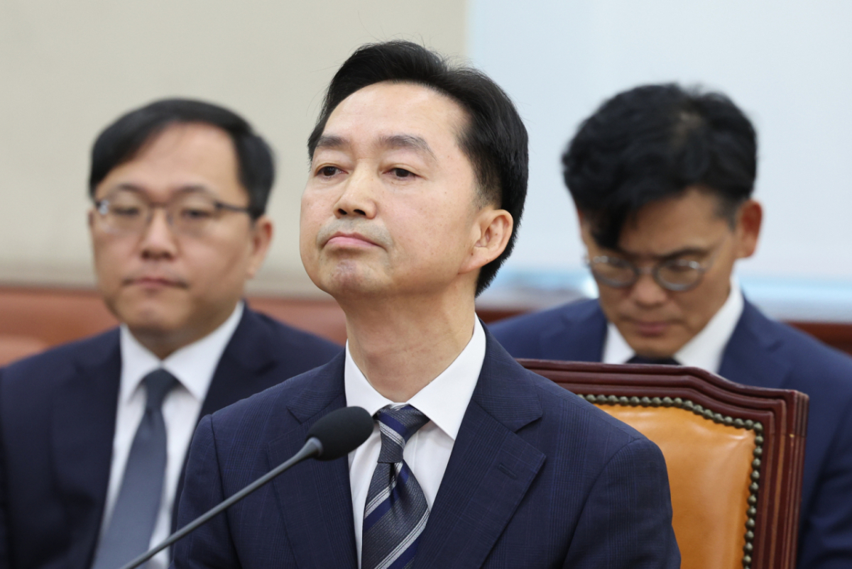 김지용 중대범죄수사청장 후보자가 14일 여의도 국회에서 열린 행정안전위원회의 중수청장 후보자 인사청문회에 출석해 있다. /사진=뉴시스