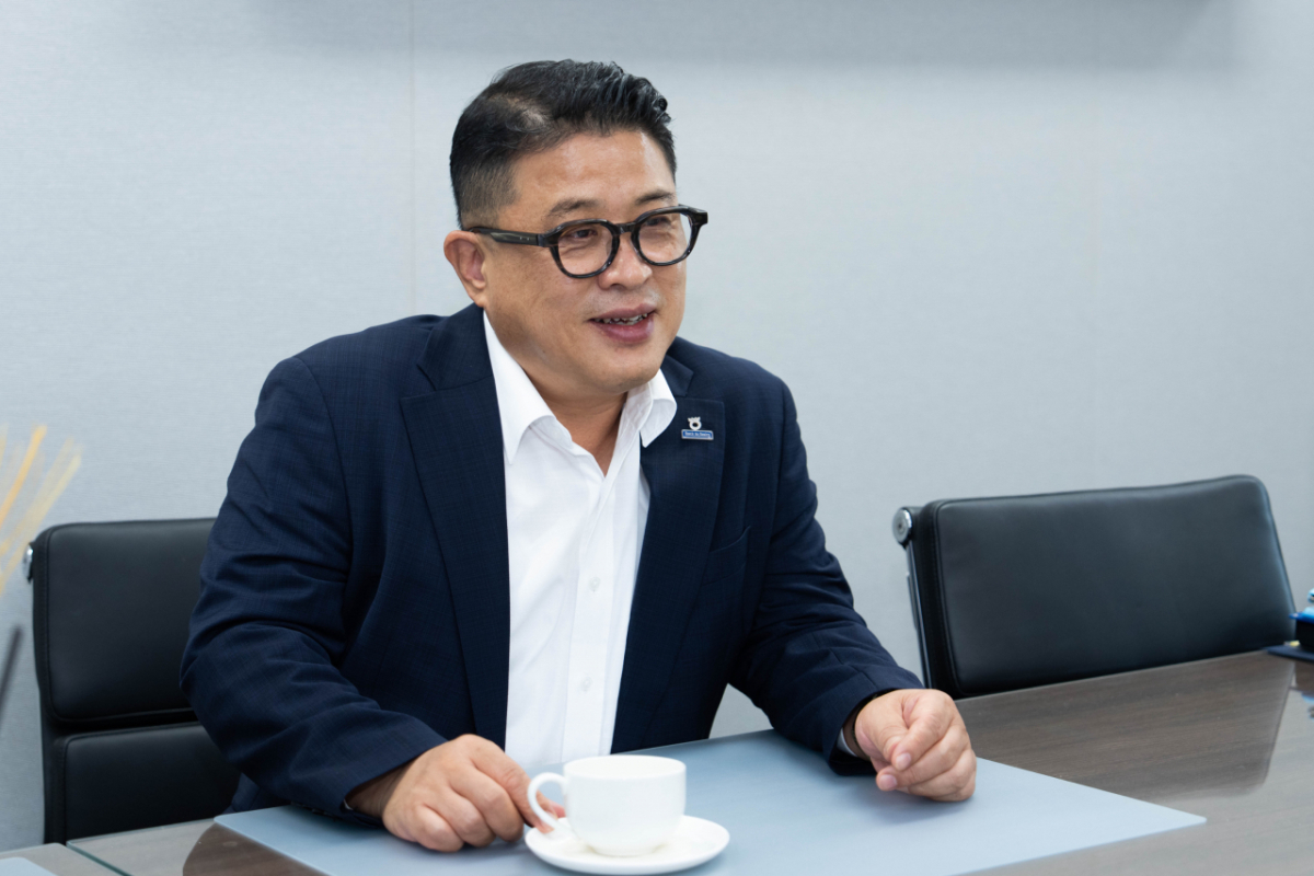 김성훈 농협은행 여신심사부문 부행장이 농협은행의 AX 여신심사 혁신에 대해 설명하고 있다. /사진=농협은행 제공