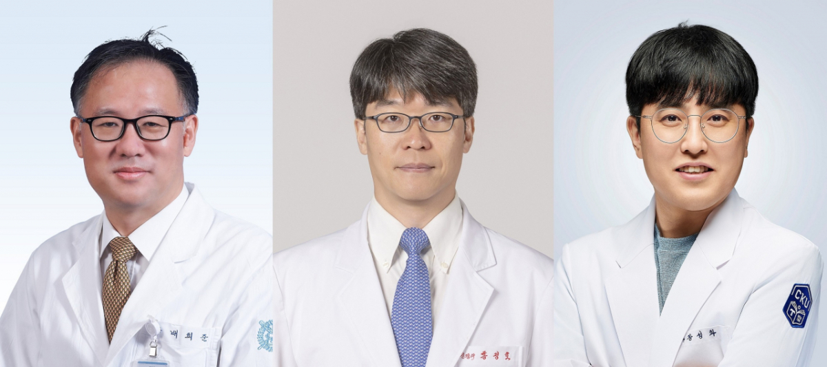  (왼쪽부터) 분당서울대병원 신경과 배희준 교수, 계명대 동산병원 신경과 홍정호 교수, 가톨릭관동대 국제성모병원 신경과 장성화 교수.