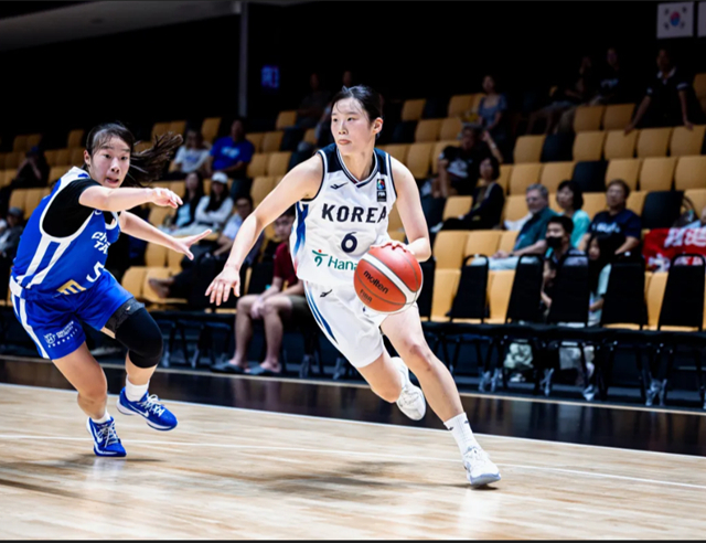 경기에 집중하는 임연서(오른쪽). /사진=FIBA