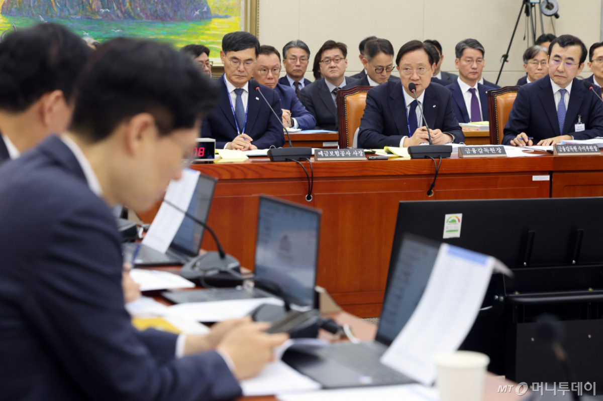 (서울=뉴스1) 황기선 기자 = 이찬진 금융감독원장이 19일 서울 여의도 국회 정무위원회에서 열린 금융감독원 등에 대한 국정감사에서 의원 질의에 답하고 있다. 2026.10.19/뉴스1 Copyright © 뉴스1. All rights reserved. 무단 전재 및 재배포, AI학습 이용 금지. /사진=(서울=뉴스1) 황기선 기자