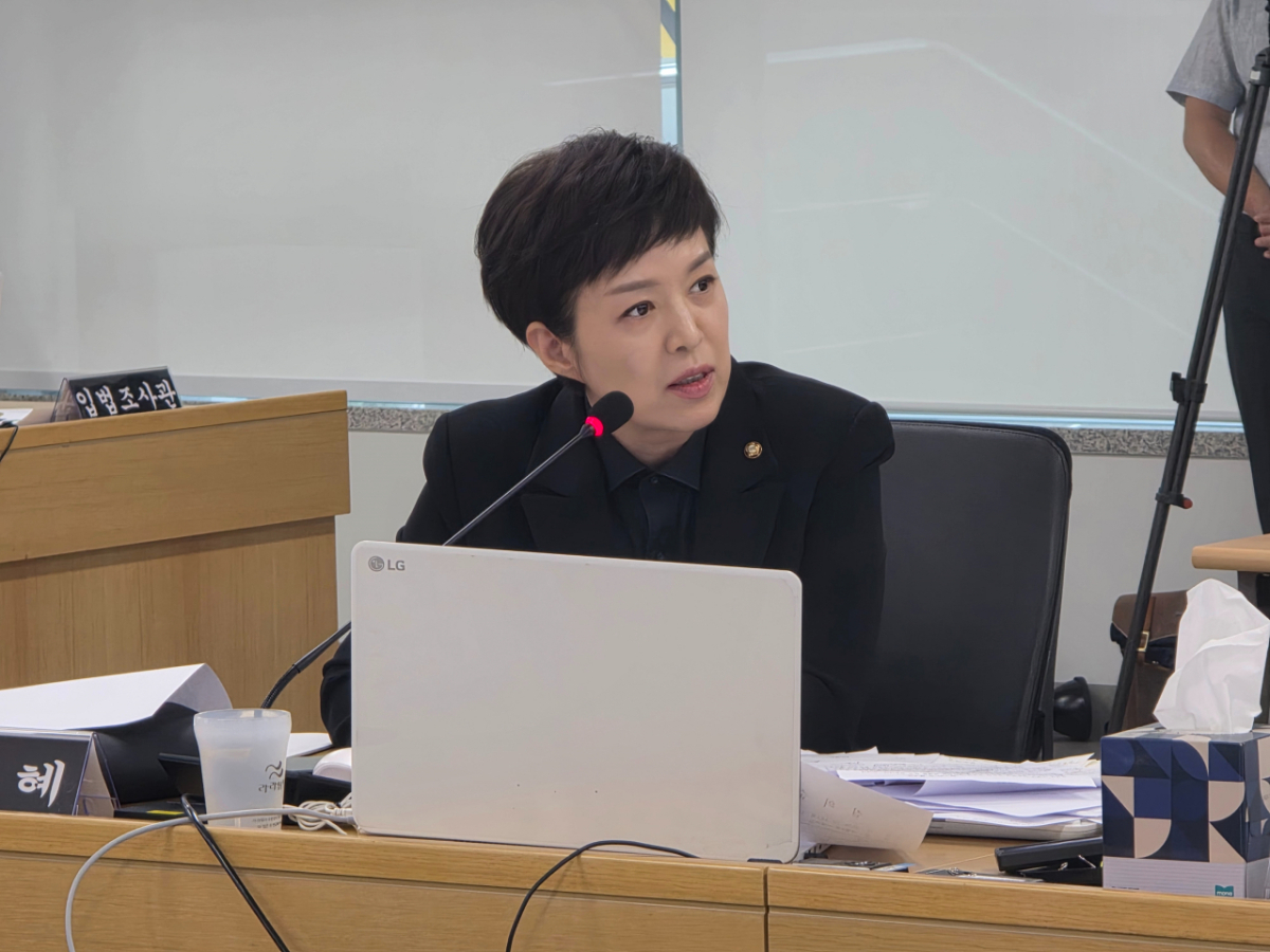 경기도 국감에서 질의를 하고 있는 김은혜 의원./사진=이민호기자