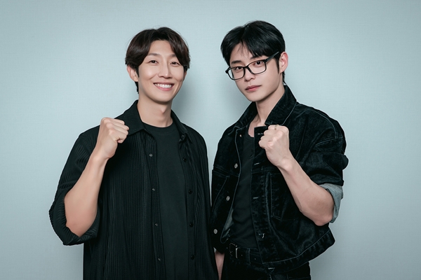 영화 '사이렌'에서 주연을 맡은 강기영(사진 왼쪽), 제로베이스원의 김지웅./사진제공=테이크원컴퍼니
