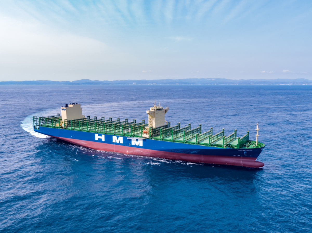 A 13,000 TEU-class container ship built by HD Hyundai Heavy Industries / Courtesy of HD Hyundai