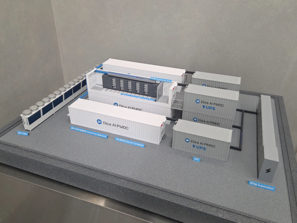 An AI PMDC model displayed at the Elice Group headquarters in Gangnam-gu, Seoul. /Photo=Reporter Bae Han-nim