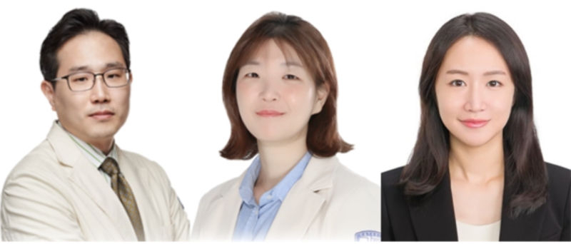 이한홍 가톨릭대학교 서울성모병원 위장관외과 교수, 김보현 영상의학과 교수, 신유진 데이터사이언스학과 교수(왼쪽부터)./사진제공=가톨릭대