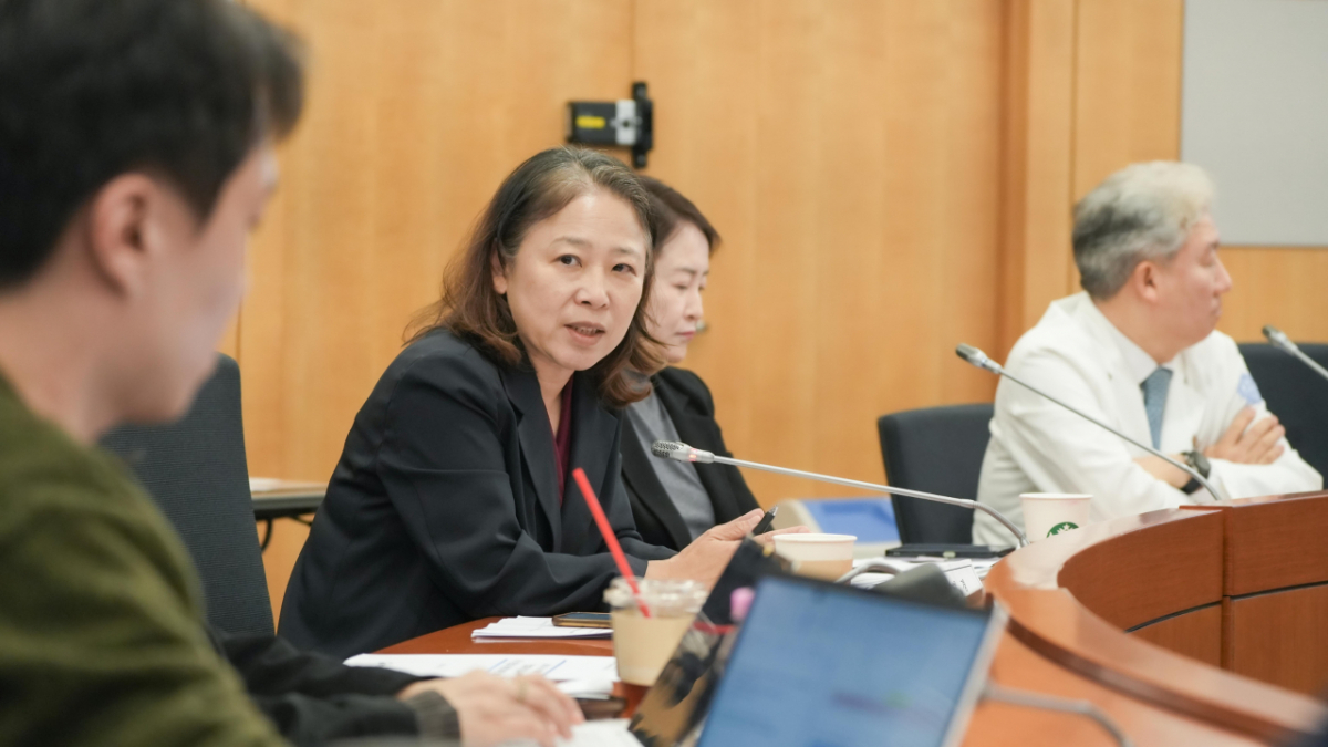 이연경 질병관리청 만성질환예방과장이 지난 20일 경기 성남시 분당서울대병원에서 열린 출입기자단 대상 '만성질환 진단검사 표준화 사업 아카데미'에서 발언하고 있다. /사진제공=질병관리청