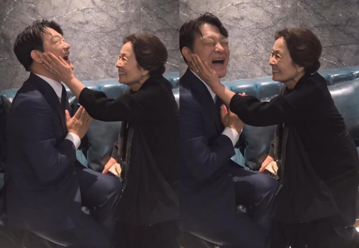 조성하가 김혜자와 영화 '여전히 찬란하게' 홍보 차 찍은 챌린지 영상을 공개했다. /사진=인스타그램 갈무리