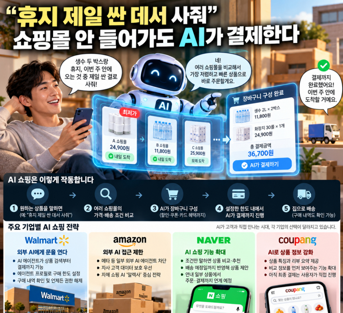 Automatic payment method for AI shopping agents/Photo=Created with generative AI