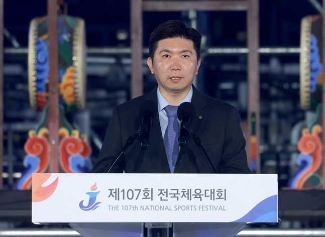 폐회사를 남긴 유승민 회장. /사진=대한체육회