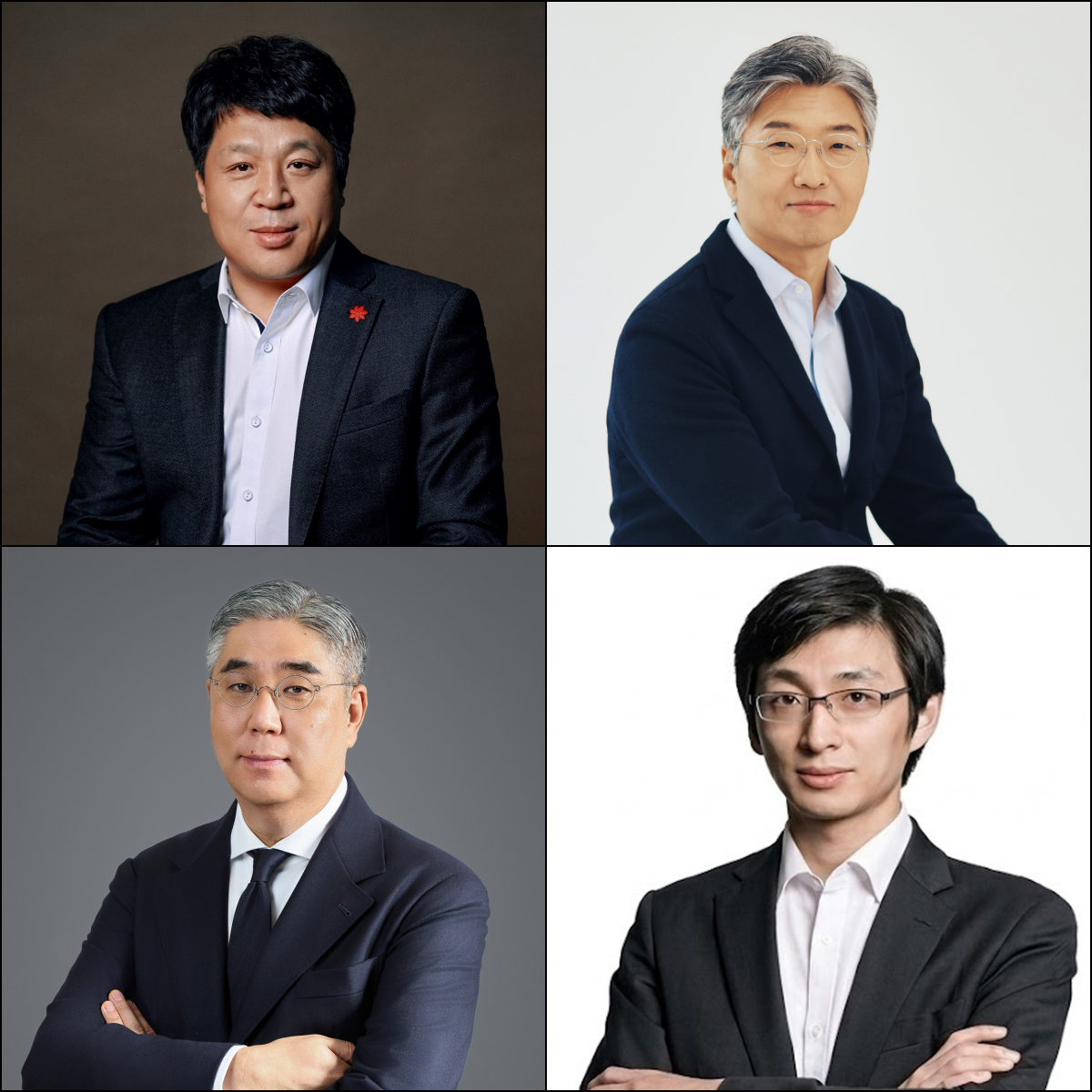 사진 왼쪽 상단부터 우측으로 김홍극 이마트 겸 SSG닷컴 신임 대표, 허민호 신세계까사 겸 신세계인터내셔날 코스메틱 부문 대표, 기인주 신세계야구단 대표, 김덕주 신세계인터내셔날 패션 부문 겸 신세계톰보이 대표. /사진제공=신세계그룹