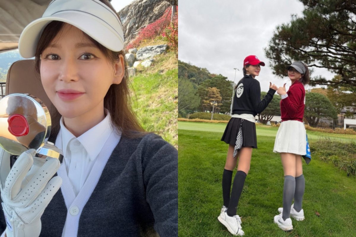 TV personality Lee Hye-won shared a recent update showing her wearing a matching outfit with her daughter, An Ri-won. /Photo=Screenshot from Lee Hye-won's Instagram
