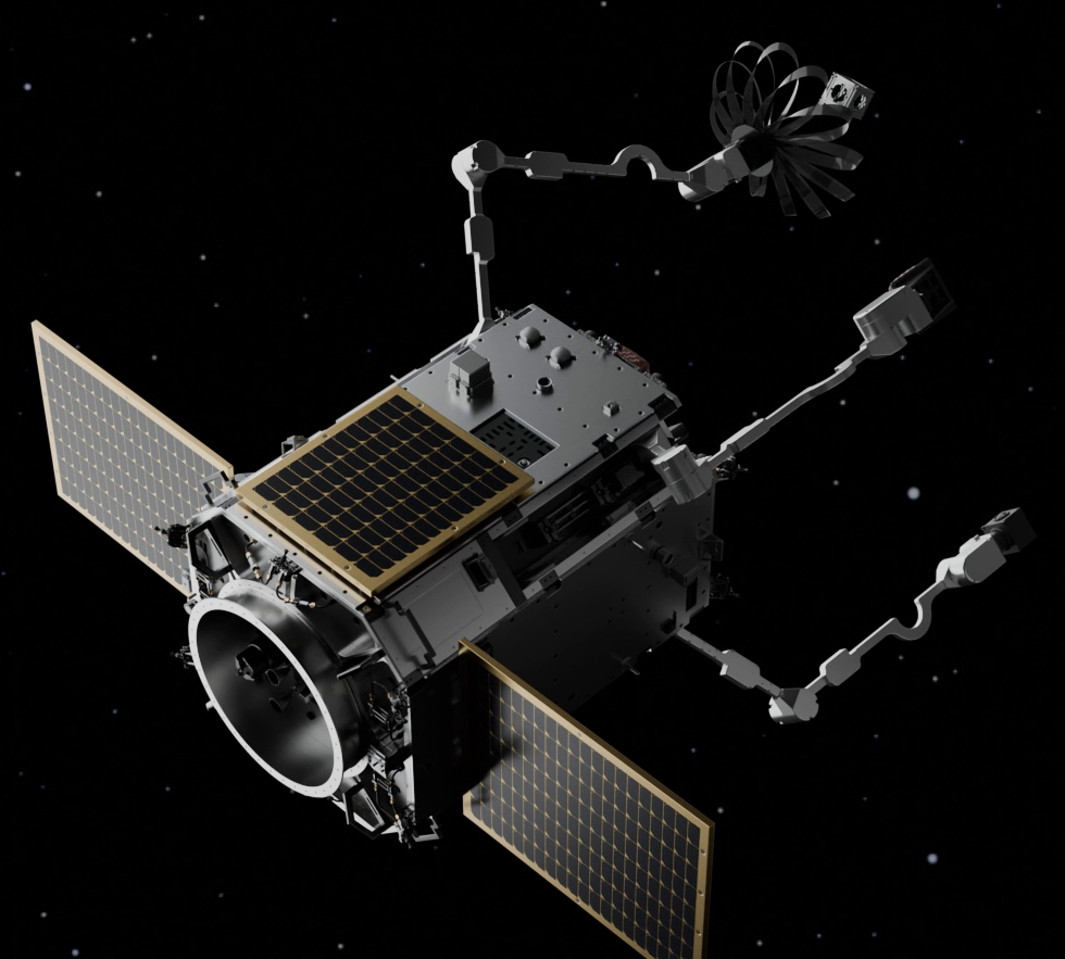 Configuration of the Active Debris Removal Satellite / Photo=Korea Aerospace Administration