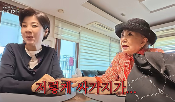 배우 사미자가 35년째 함께 지내는 며느리를 향해 애정을 드러냈다./ 사진=유튜브 채널 '오미자 말고 사미자'