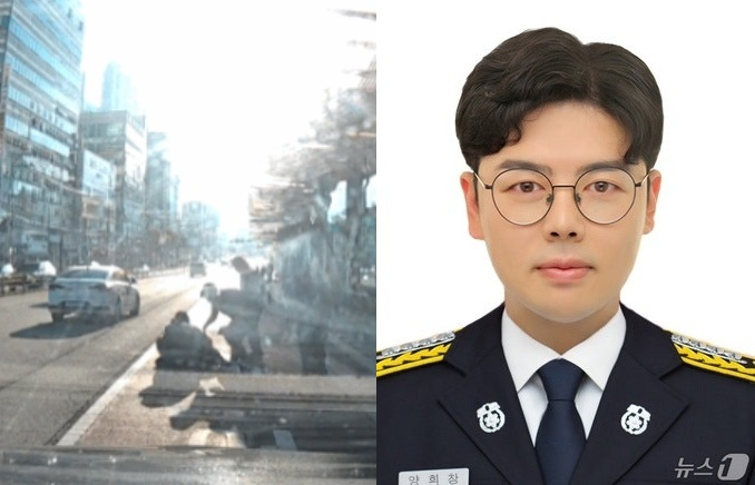 배곧119안전센터 소속 양희창 소방장이 퇴근길 목격한 교통사고 현장에 뛰어들어 구호조치를 벌였다. /사진=뉴스1