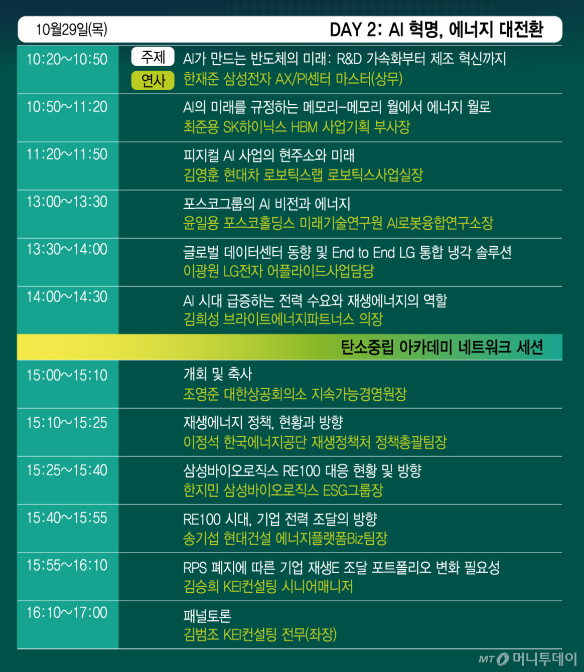 'SEP 2026' 타임테이블/그래픽=김현정