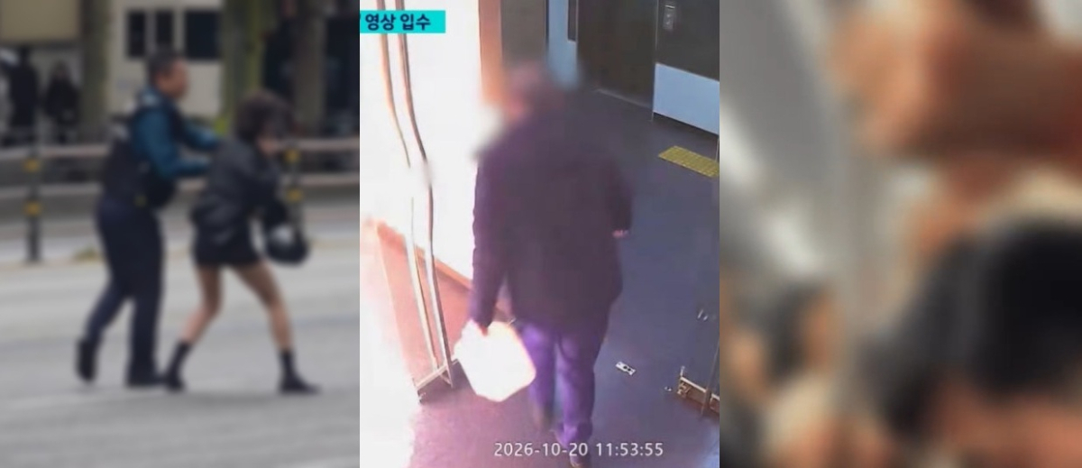 ①출근길 서울 강남대로 한복판 활보한 만취 여성 ②역삼동 화재 당시 CCTV에 포착된 방화범 ③교통약자석 앉았다고 폭언·폭행한 할머니. /사진=인스타그램·SBS방송화면·스레드 갈무리