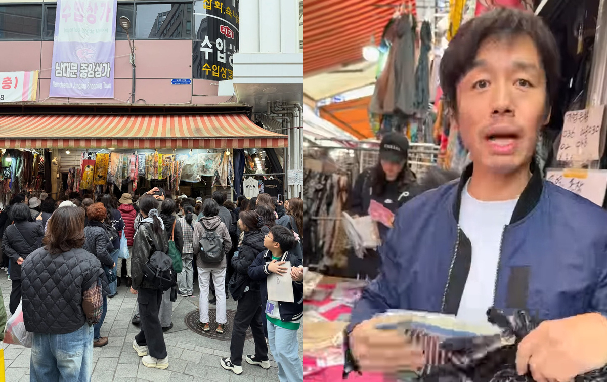재치 있는 입담으로 SNS(소셜미디어)에서 화제가 된 '남대문 스카프 아저씨'가 방문을 자제해 달라고 당부했다./사진=온라인 SNS 화면 갈무리