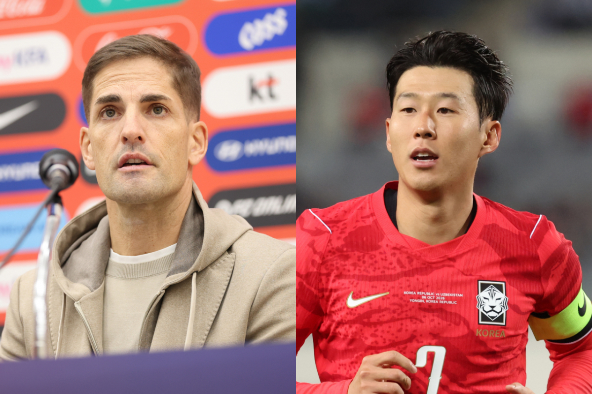 로베르트 모레노(스페인) 대한민국 축구 국가대표팀 감독이 이른바 '92라인-96라인' 내분설에도 손흥민을 향한 변함없는 신뢰를 드러냈다. 사진은 왼쪽부터 로베르트 모레노 감독, 축구선수 손흥민. /사진=뉴시스, 뉴스1