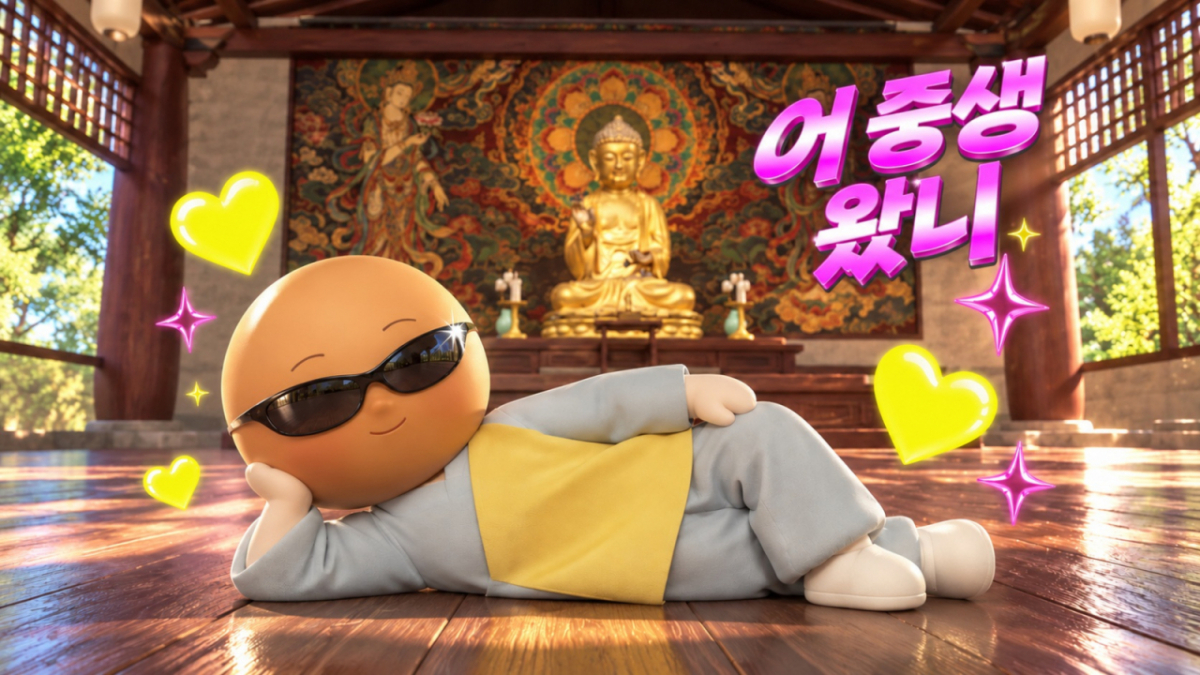 개인 개발자(메타몽, metamong.dev)가 만든 온라인 가상 사찰 이미지./사진=온라인 SNS 계정(metamong.dev) 화면 갈무리.