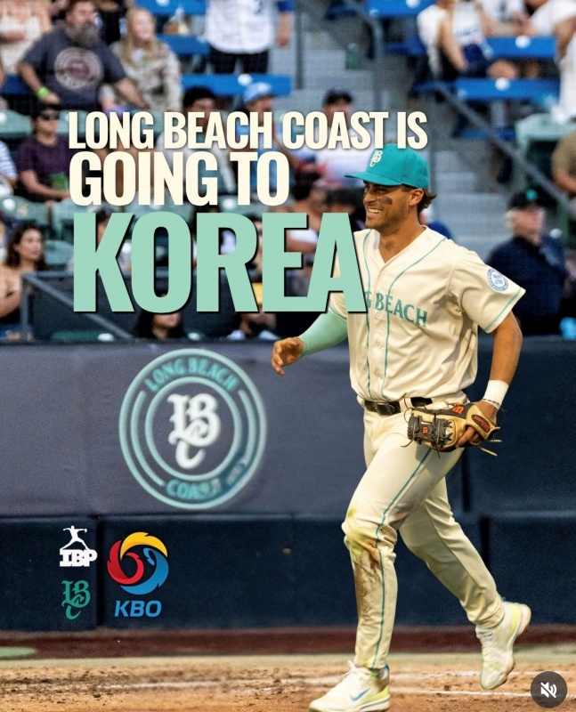 미국 독립리그 연합팀 롱비치 코스트 선수단이 2026 울산-KBO 가을리그에 참가했다. /사진=롱비치 코스트 구단 공식 SNS 갈무리