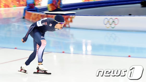 [사진][소치2014]빙속 남자 10,000m 이승훈의 역주