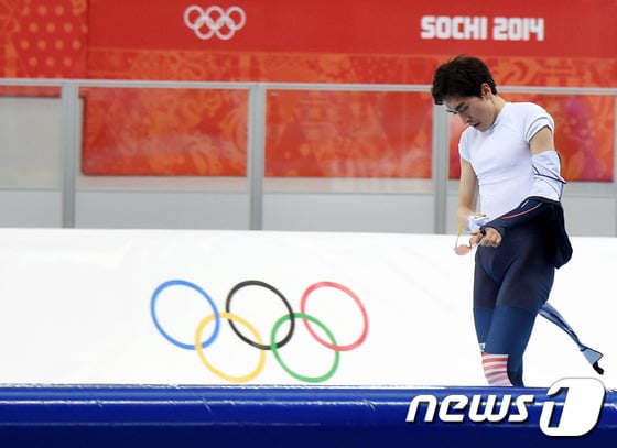 [사진][소치2014]이승훈 '2연패는 실패했지만'