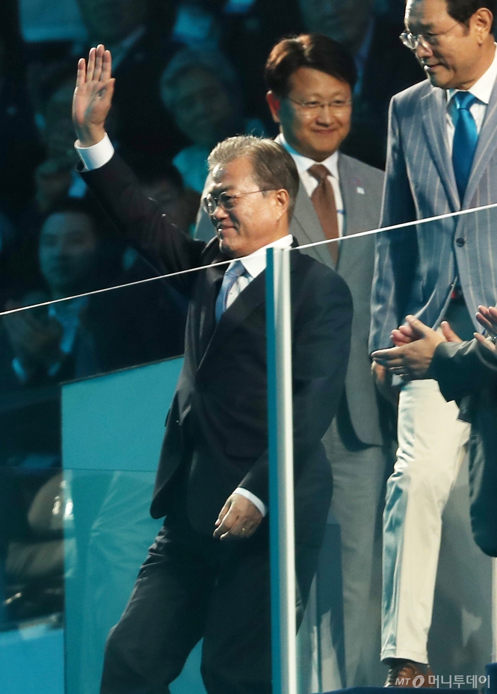 [사진]2019 광주 세계수영선수권대회 참석한 문재인