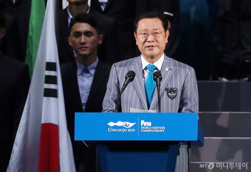 [사진]환영사 하는 이용섭 광주시장