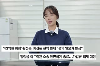 '43억 횡령' 황정음 1년 만에 복귀..."결혼·돈벌이 실패 후 깨달음 얻어"