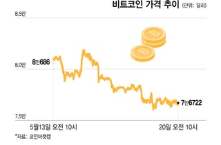 美 금리발작에 비트코인 '기절'…8만달러선 반납