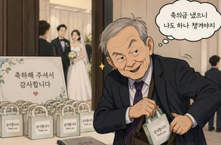 "축의금 냈어요" 답례 봉투 쓸어갔다…17만원 챙긴 70대 가짜 하객