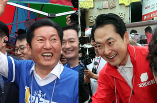 첫날 약속한 듯 '충청' 향한 여야 대표…"내란 심판"vs"정권 심판"