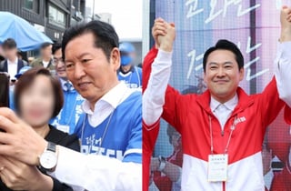 '선거운동 첫날' 충청서 딱 마주친 양당대표…서울시장 후보, 광폭 행보