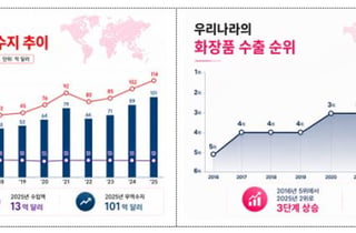 화장품 무역수지 흑자 첫 100억달러 돌파…세계 2위 수출국 달성