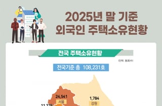 국내 외국인 집주인 10만8231가구…중국인 비중이 56.4%