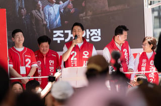 '도봉' 찾은 오세훈 "'동문서답' 정원오, 강북 발전에 진심 없어"
