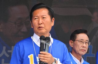 [현장+]충북유세 중단...정청래 "대전 폭발사고, 선거운동 멈추자"