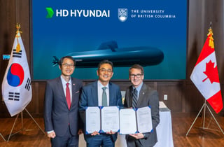 HD현대, UBC와 첨단 함정 연구…"캐나다 잠수함 사업 수주지원"