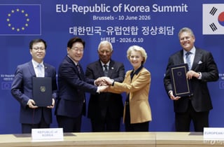 李 대통령, EU와 정상회담…한-EU, '디지털 통상협정' 서명